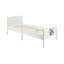 Kids White Single Bed – Racing Cars