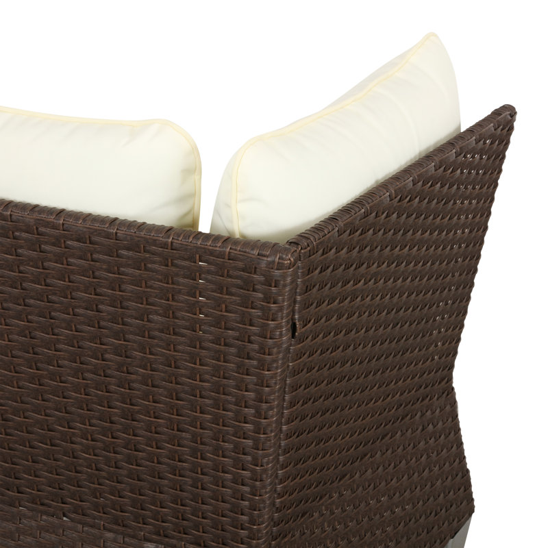 Chaise de patio avec coussins Roselotte