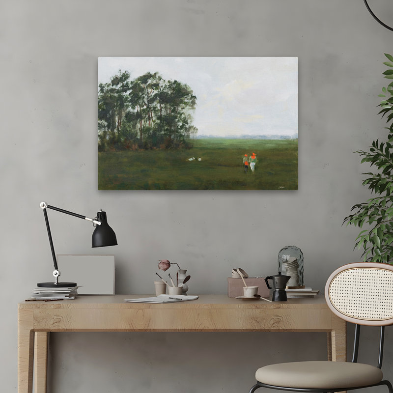 Chasse au matin contemporaine et moderne, H 24 po x l 16 po