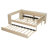 Full Size Upholstered Platform Bed with Storage Shelves-1044587587