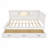 L-Shaped Bed Frame with Led Downlight and USB Port-581541479