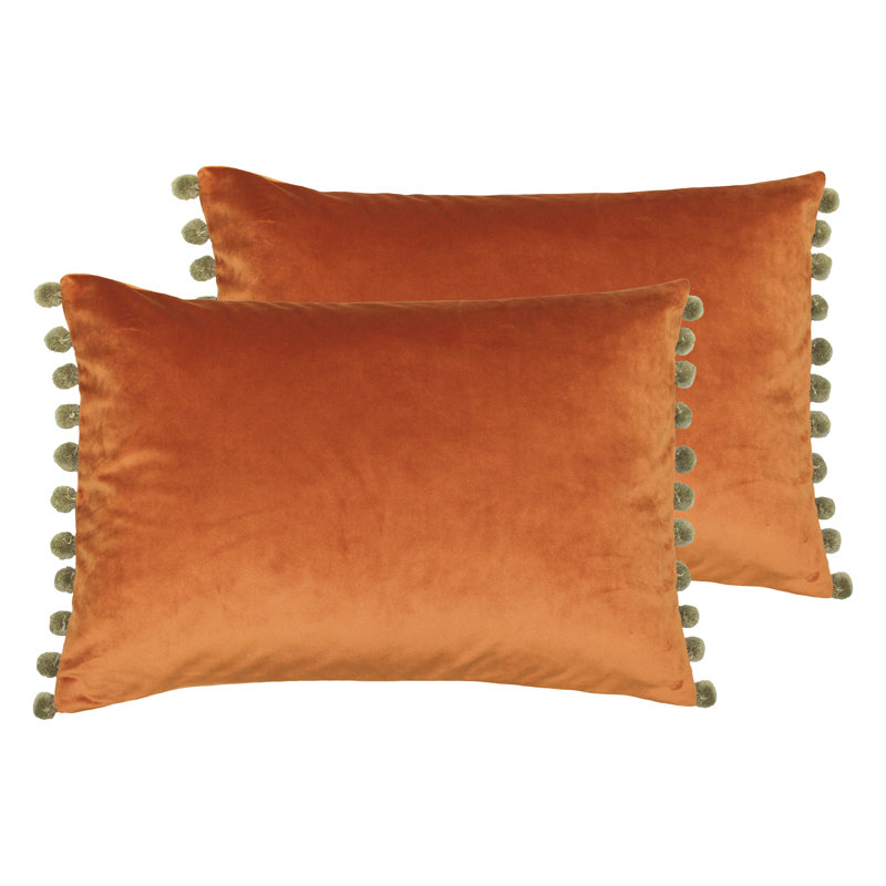Fiesta Rectangular Scatter Cushion, Rust/Khaki