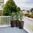 Outsunny Set Of 3 Tall Planters With Drainage Hole, Outdoor Flower Pots, Indoor Planters For Porch, Front Door, Entryway, Patio And Deck-321733563