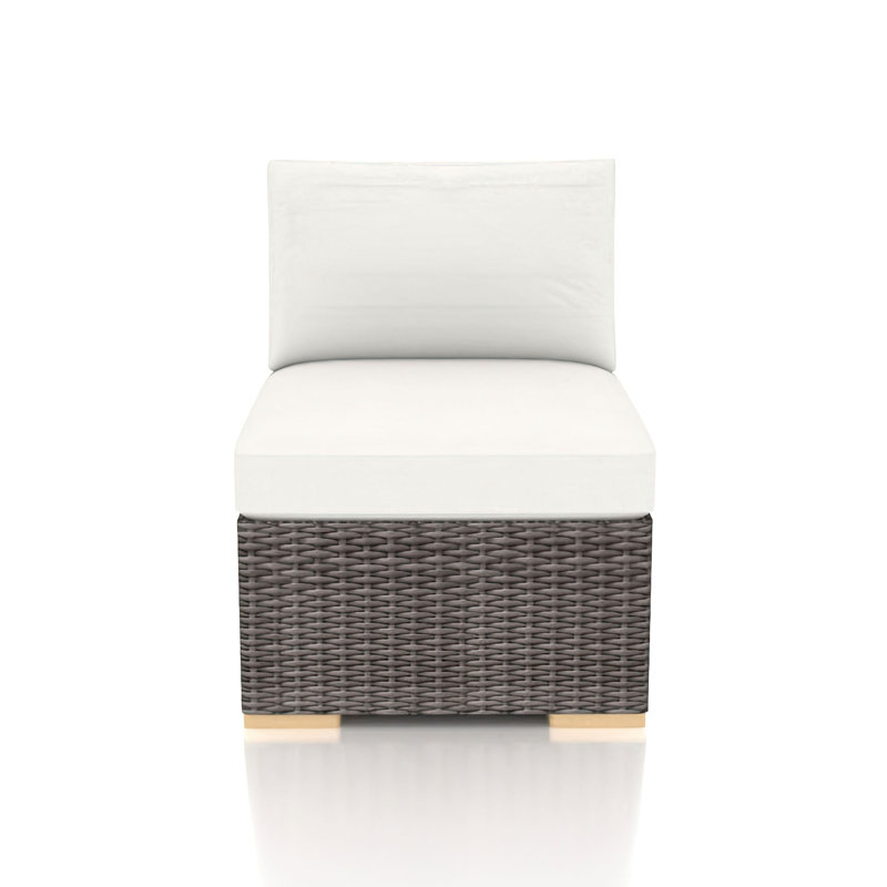 Chaise de terrasse avec coussins Sunbrella Marfik, Toile Sunbrella® naturel