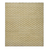Rug & Kilim’S Oversized Block Print Rug In Gold With Cream Floral Patterns