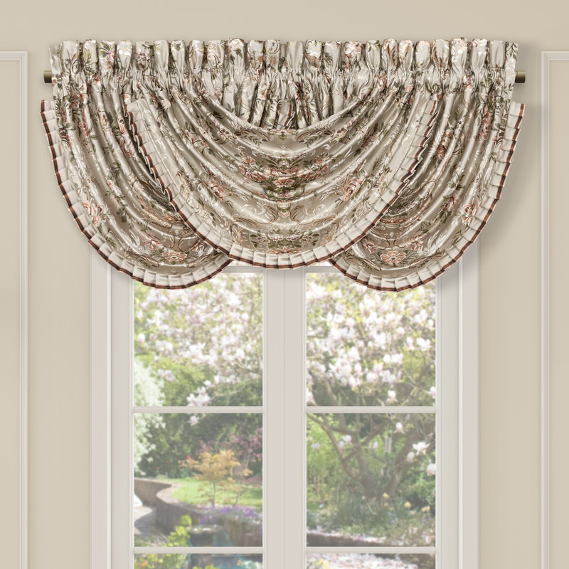 Pecora Window Waterfall Valance Coral