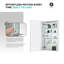 Armoire à pharmacie en aluminium sans cadre encastrée ou à fixation en surface avec charnières à fermeture douce 165 ° et tablettes en verre réglables-295409288-475960617