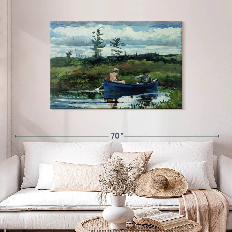 Mehar le bateau bleu, H 30 po x l 45 po