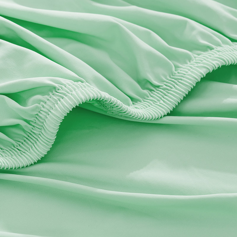 Cooling Nylon Knitted Sheet Set - 3 Piece Queen Fitted Sheet Set, Breathable Summer Bedding for Hot Sleepers, Green
