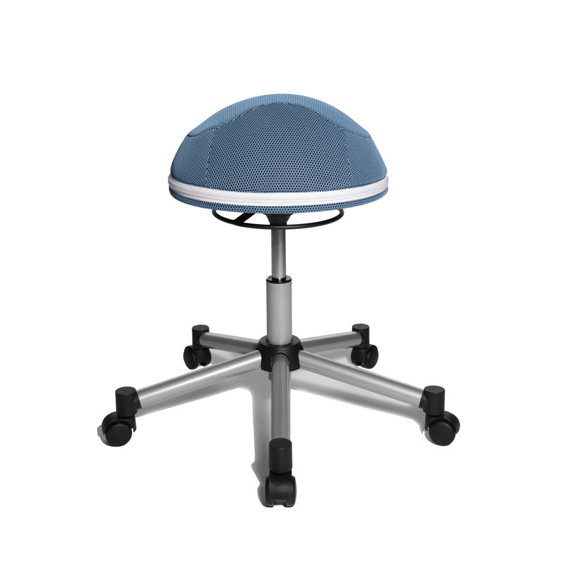 Adjustable Height Lab Stool, Light blue