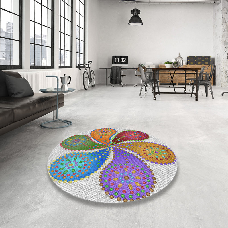 Kingsview Paisley Indoor Rug, Round 5'