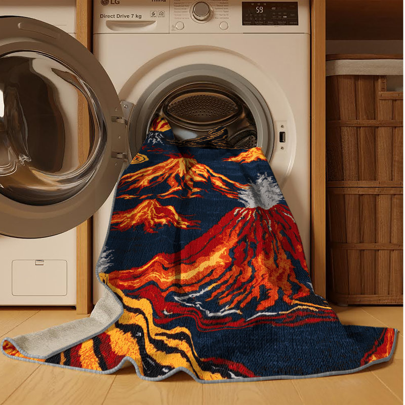 Tapis mauve lavable à la machine, Rectangle 5 pi x 7 pi