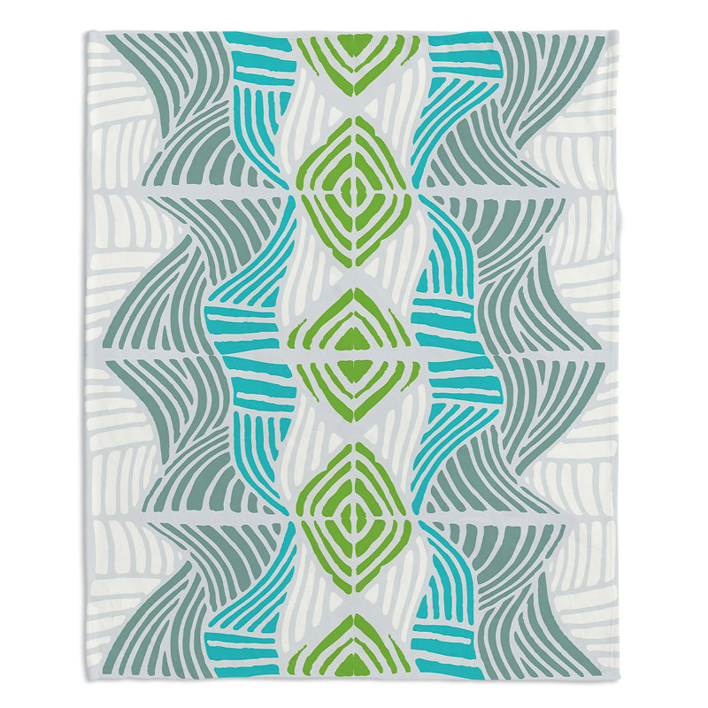 Hand Woven Throw Blanket, 51" W x 60" L