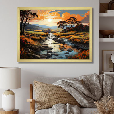" Countryside River Bend Patchwork I "