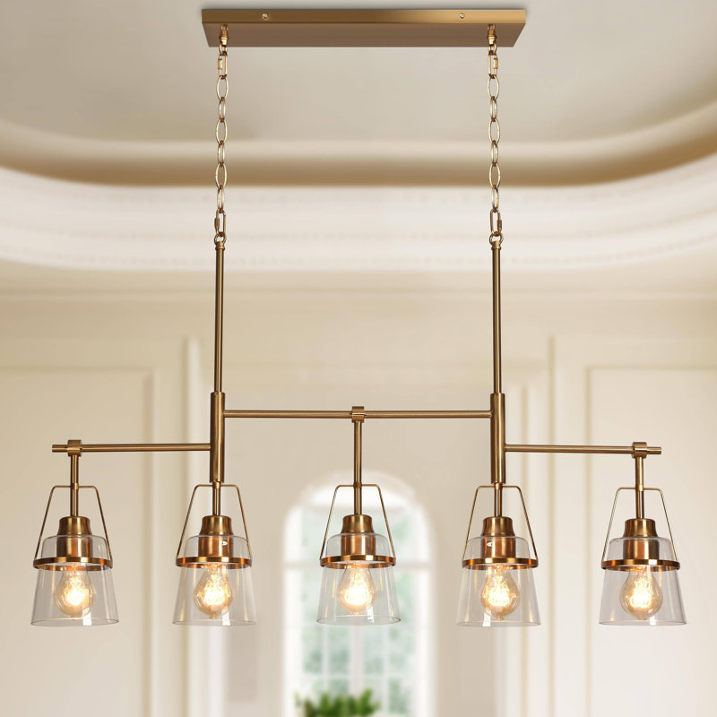 Sifert 5 - Light 37.5'' W Linear Glam Kitchen Island Pendant ETL Certified