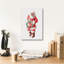 «Jolly Santa With Wreath» par Danhui Nai, art mural sur toile-1820739834