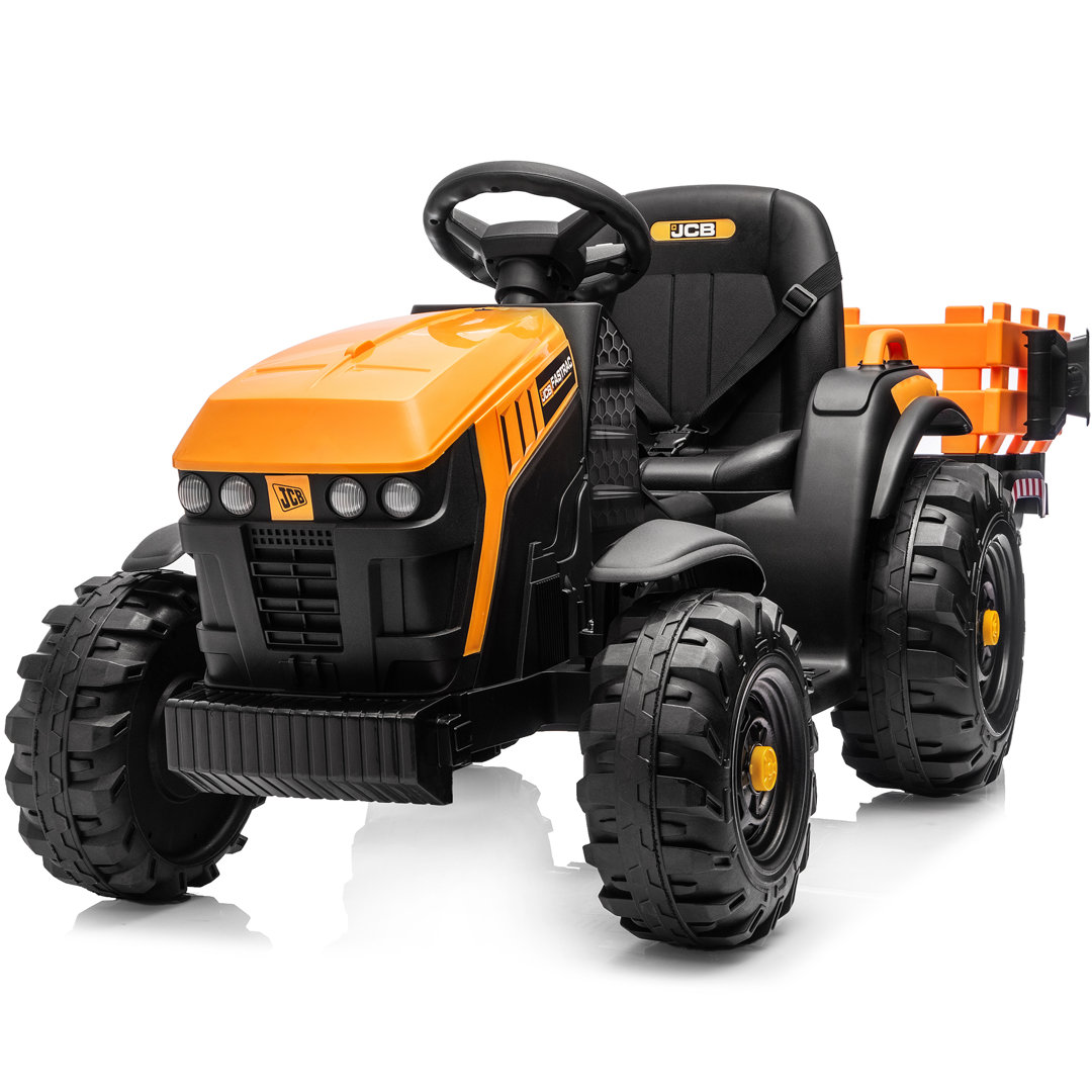 12V Kids Ride on Forklift, JCB Licensed Ride on Toy for Kids Ages 3-6 Outfunny