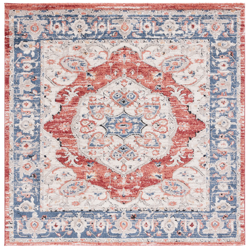Luna Performance Oriental Rug, Square 6'7"