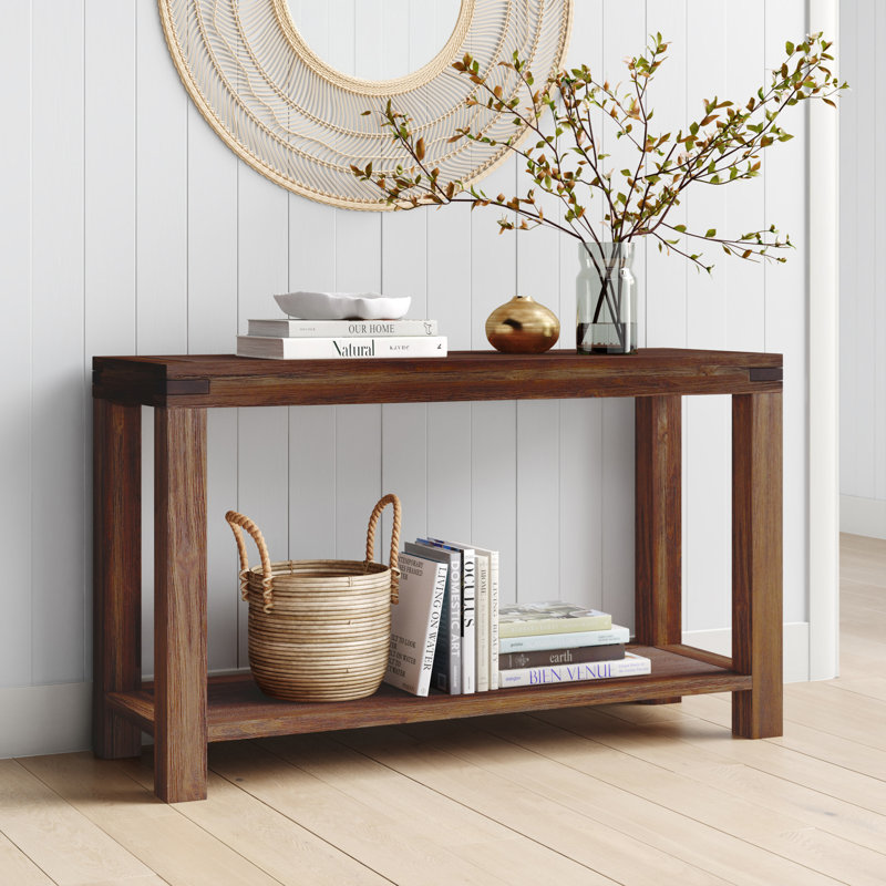 Console en bois massif Kaicey