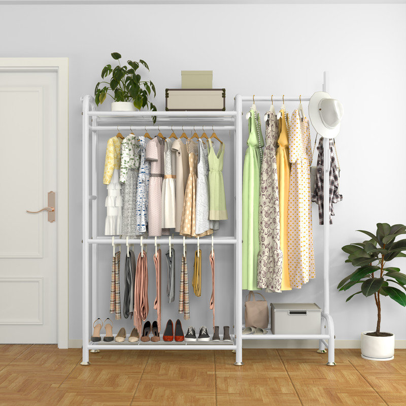 Portant à vêtements 72,83 po, Blanc