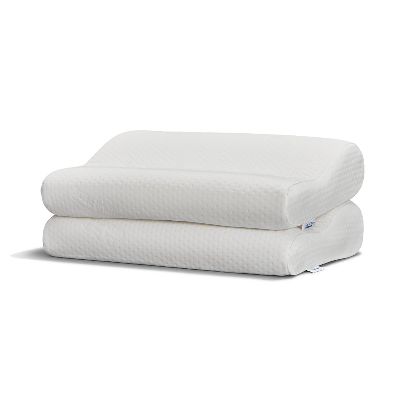 Tempur-Ergo Neck Memory Foam Extra Firm Pillow, 2 Pack, High Profile