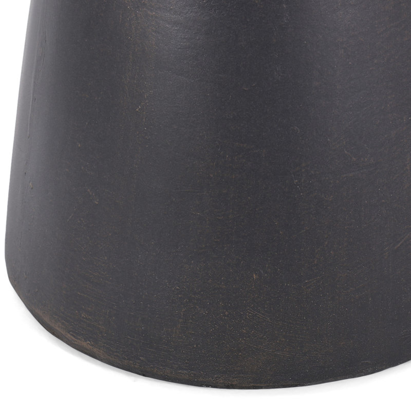 Table d'appoint d'extérieur en béton léger, teinte cuivre, design minimaliste, sans assemblage, style au choix pratique,