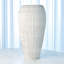 Baleen Vase-Ivory w/Brown Edges
