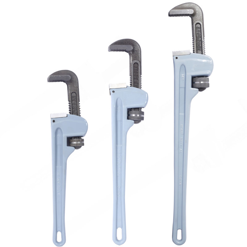 Ensemble de 3 clés à tuyau en aluminium à mâchoires réglables (14 "18" 24 ")
