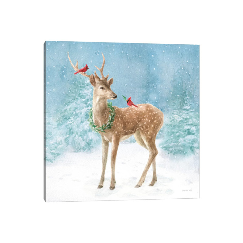 «Woodland Celebration III» par Danhui Nai - reproduction d'art, Pas de tapis, H 18 po x l 18 po x 1,5 po, Toile tendue