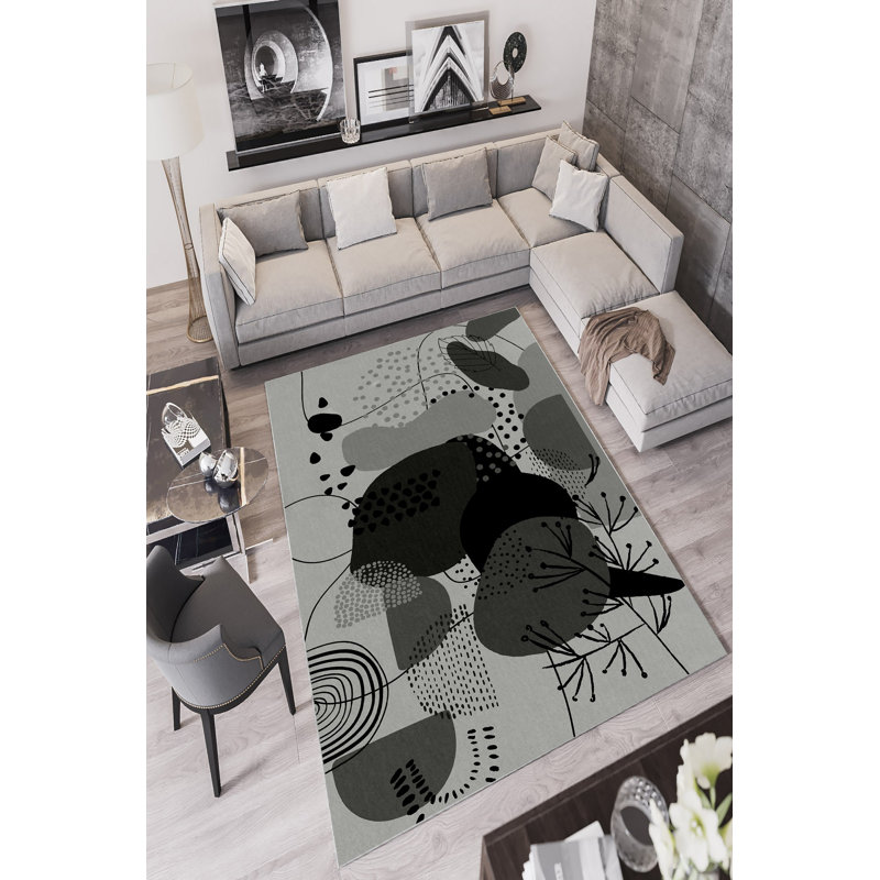 Premium Antibacterial Area Rug, Grey, 23.6 x 39.4 inches | 100% Polyester, 650 gr/m², 0.16 in Pile Height | Eco-Friendly, Non-Slip PVC Dot Underside, Machine Washable | Perfect for Home Decor & High-Traffic Areas
