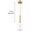 Luminaire suspendu simple en laiton brossé à 1 lumière Dereon-1390676940