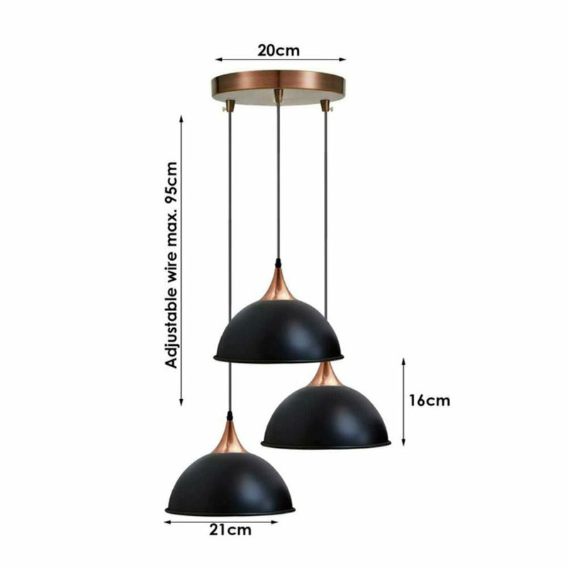 Bridgegate 3 - Light Black Cluster Pendant