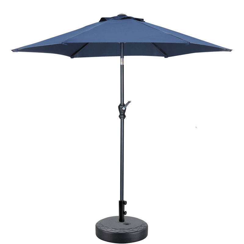 Parasol de patio 7,5 pi avec base, Marine