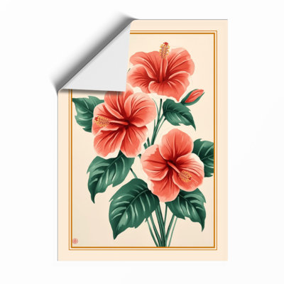 Hibiscus Bloom Botanical - Framed Print