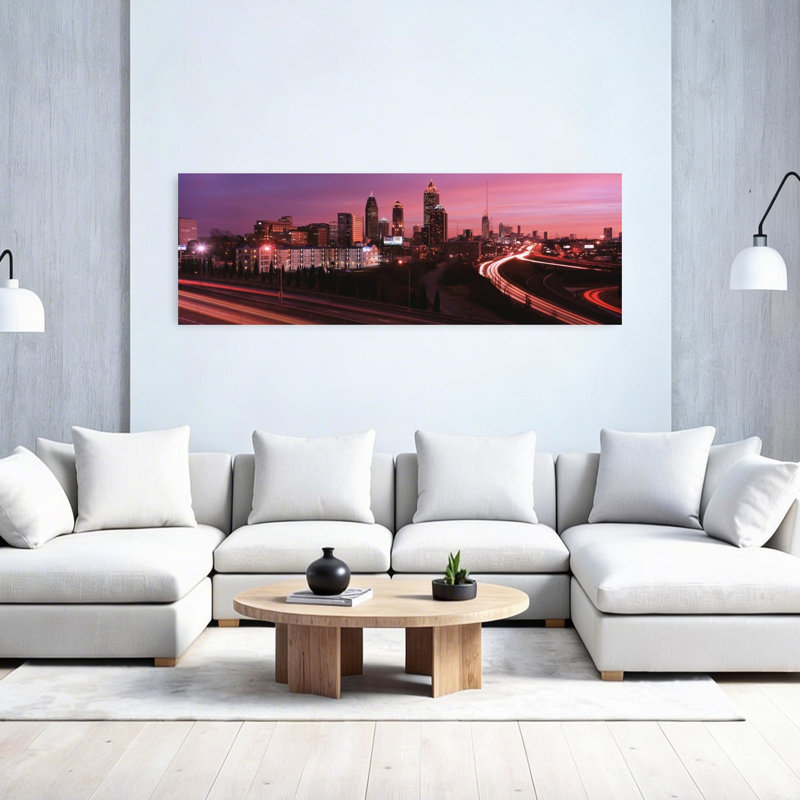 Atlanta Georgia USA 1 Piece Wrapped Canvas Panoramic Wall Art, 50.8 cm H x 152.4 cm W
