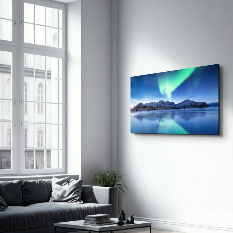 Élégante peinture murale en verre trempé de 13,8 po x 21,7 po | 100% verre trempé, épaisseur: 0,16 pouce | Imprimé UV pour des couleurs éclatantes | Parfait pour la décoration intérieure, le salon et les espaces de bureau