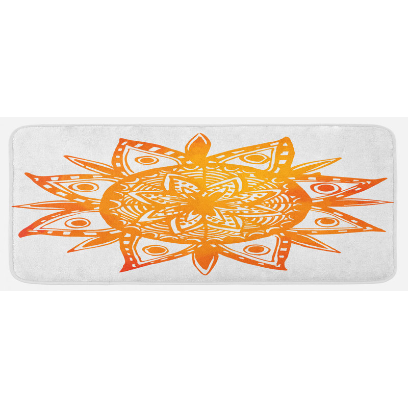 Tapis de cuisine aquarelle blanc