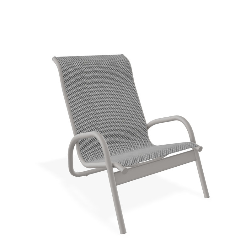 Gardenella Patio Chair, Nickel, Warm Gray