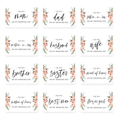 Carte de mariage floral nu