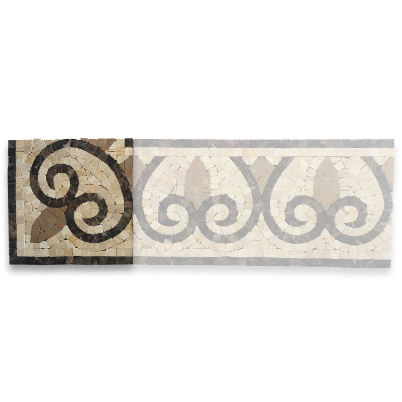 Carrelage mural en mosaïque de marbre 7 po x 7 po