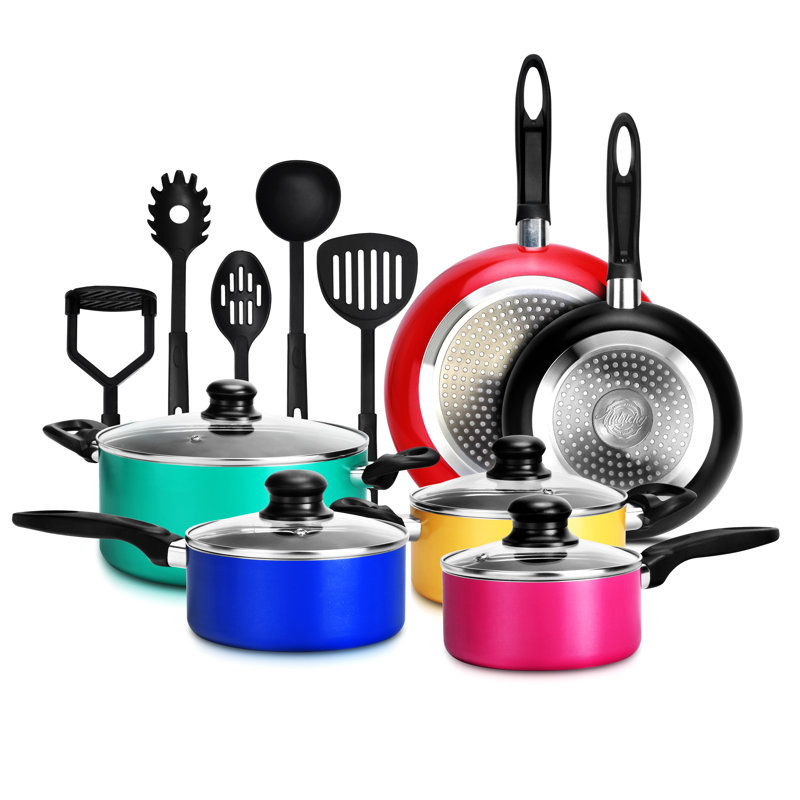 15 - Piece Non-Stick Aluminum Cookware Set