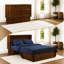 Lit escamotable Daisy de Night & Day Furniture avec matelas en mousse à mémoire de forme de 15 cm, format Queen, noyer noir