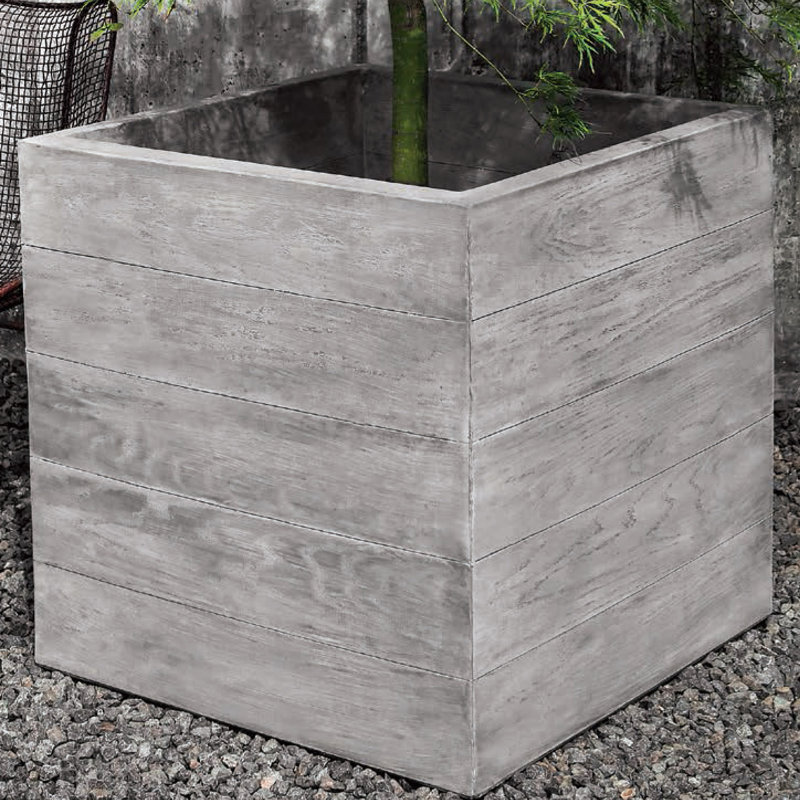 Chenes Brut Handmade Planter, 28" H x 28" W x 28" D, Graystone