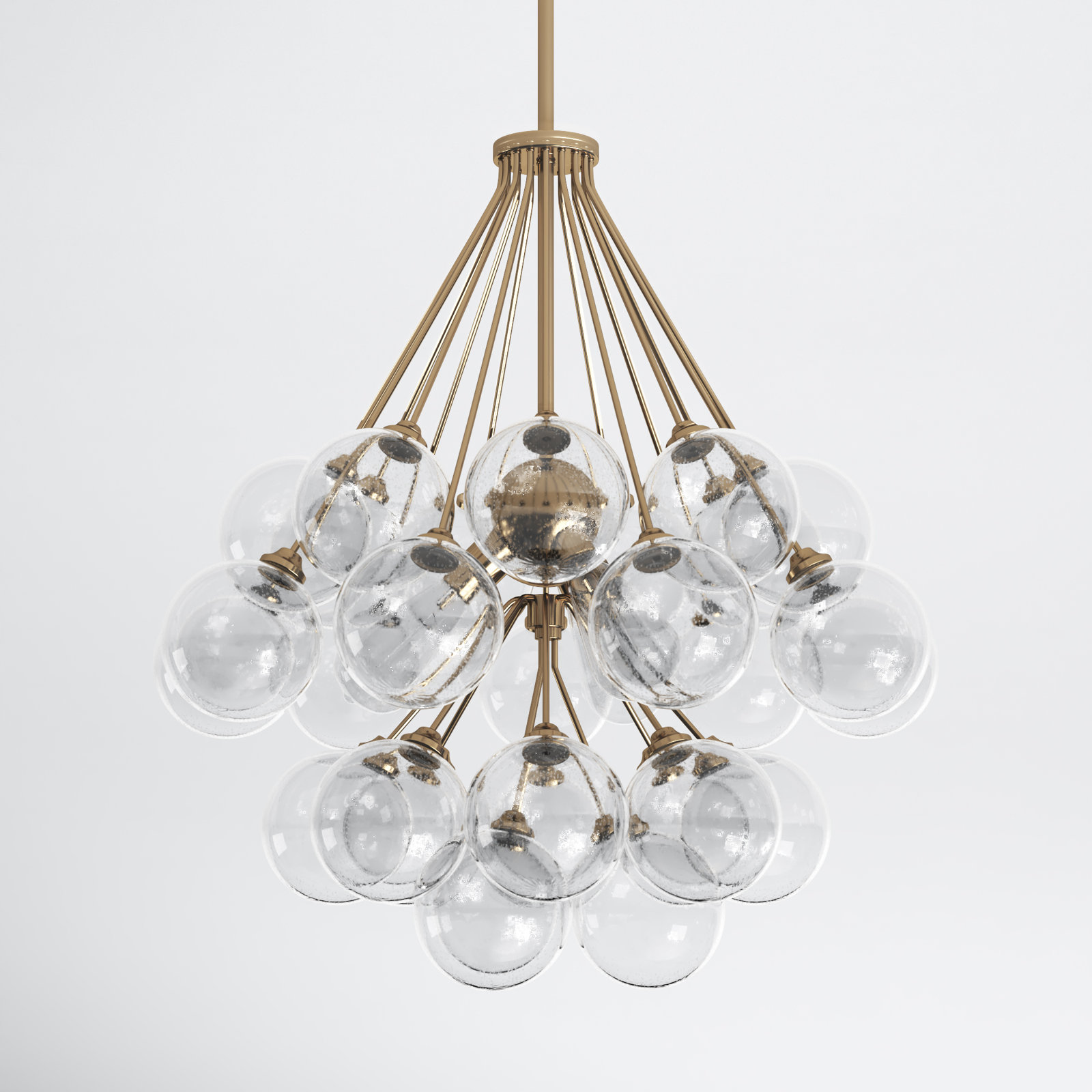 Logan 3-Light Chandelier, Satin Bronze