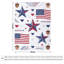 Jeté en flanelle Patriotic Stars Stri-133016348