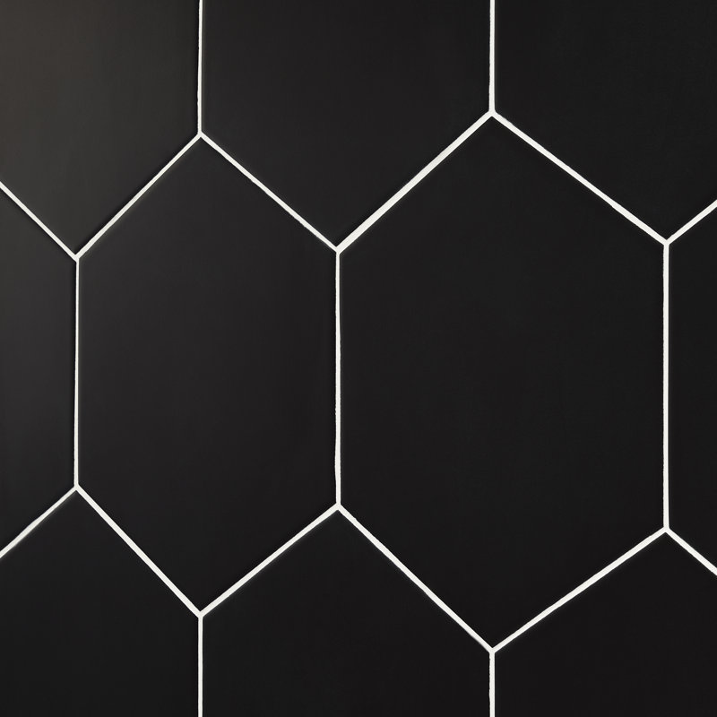 Master Hex 10" x 11" Porcelain Wall & Floor Tile, White