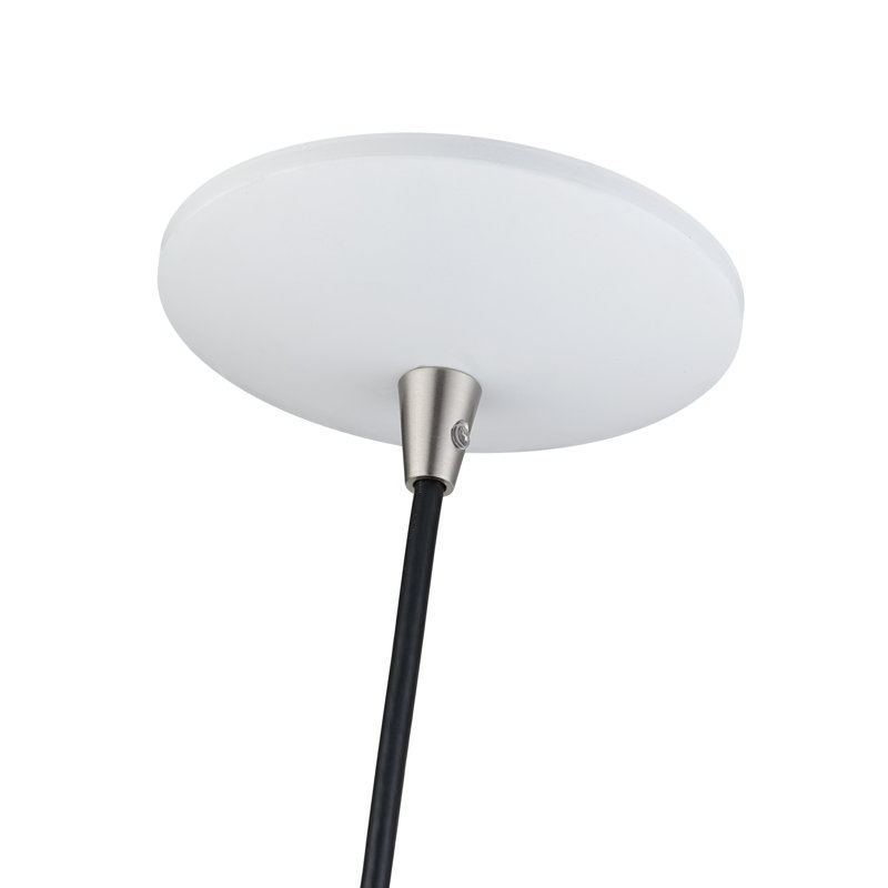 Mini-luminaire suspendu 1 lumière Domma, Blanc, Blanc