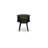 one Piece Gorgeous Gordon Round Table Night Stand with Drawer, 1-Pack, Black Finish-357713953