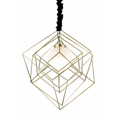 Ariella 1 - Light Brass Geometric Pendant