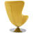 Swivel Accent Chair Armchair Upholstered Club Chair with Egg Shape-1825907478